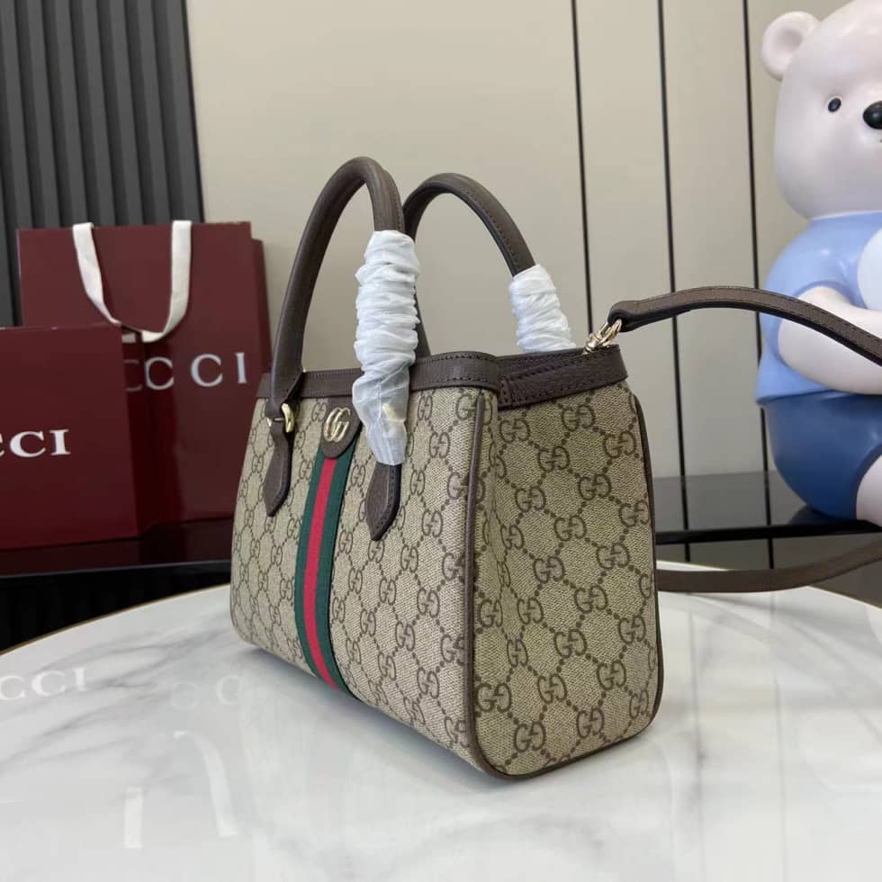 Gucci Ophidia Canvas Small Brown Tote Bag 836840_2_160628 Gucci Ophidia Canvas Small Brown Tote Bag 836840