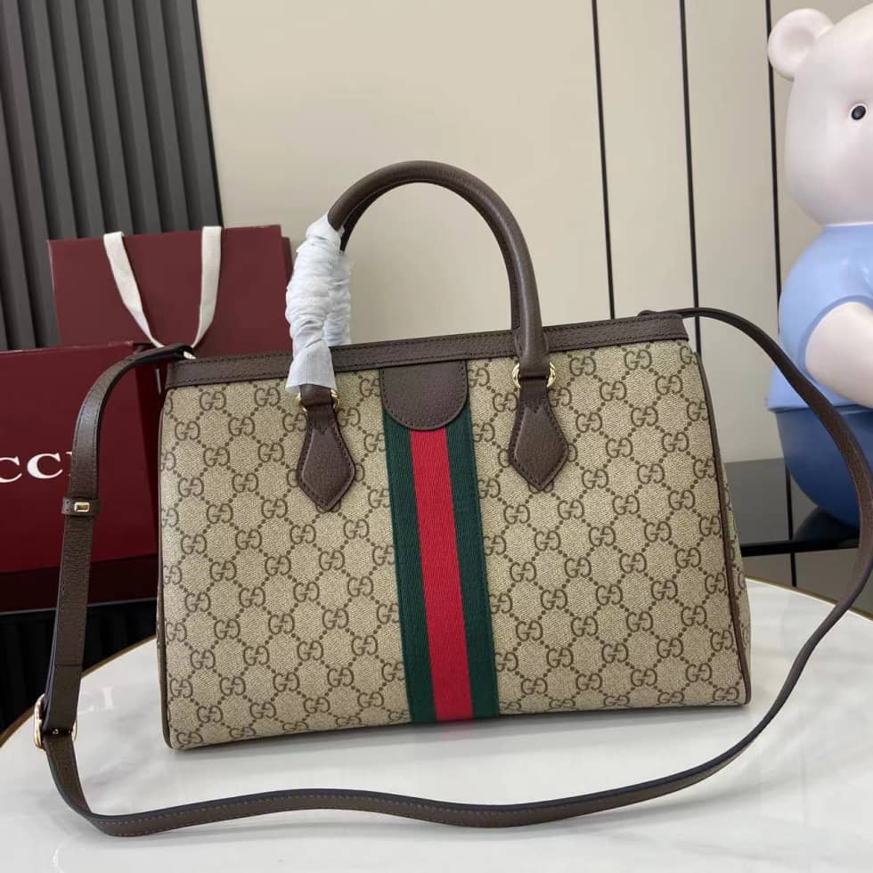 Gucci Ophidia Canvas Medium Brown Tote Bag 836839_1_160638 Gucci Ophidia Canvas Medium Brown Tote Bag 836839
