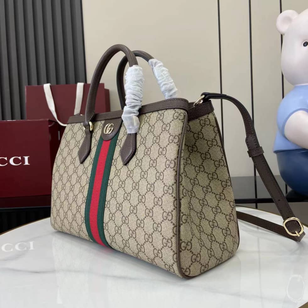 Gucci Ophidia Canvas Medium Brown Tote Bag 836839_2_160638 Gucci Ophidia Canvas Medium Brown Tote Bag 836839