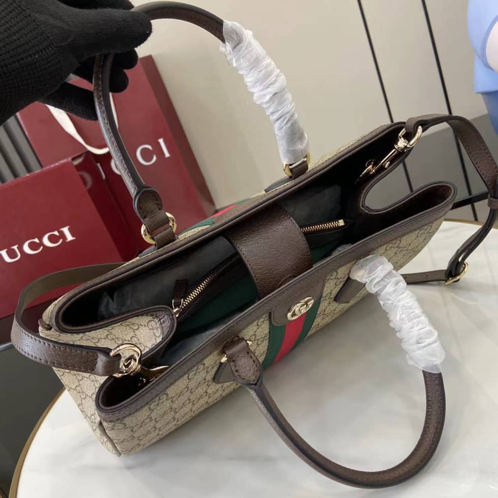 Gucci Ophidia Canvas Medium Brown Tote Bag 836839_6_160638 Gucci Ophidia Canvas Medium Brown Tote Bag 836839