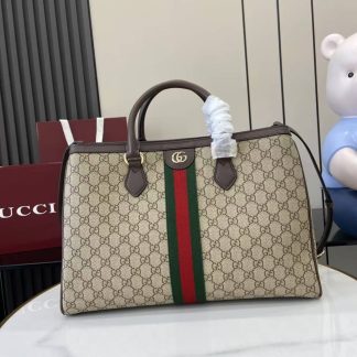 Gucci Ophidia Canvas Large Brown Tote Bag 836838