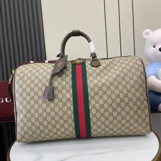 Gucci Savoy Canvas Large Duffle Bag Beige 834458