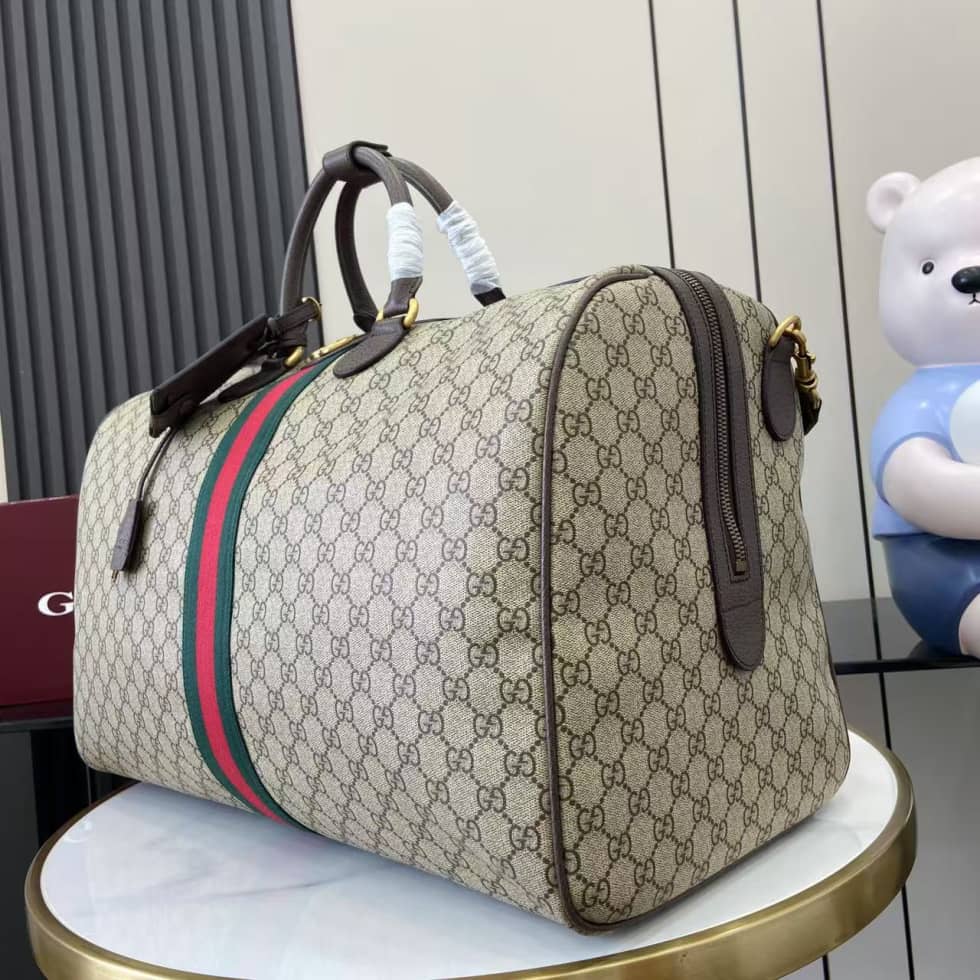 Gucci Savoy Canvas Large Duffle Bag Beige 834458_1_160668 Gucci Savoy Canvas Large Duffle Bag Beige 834458