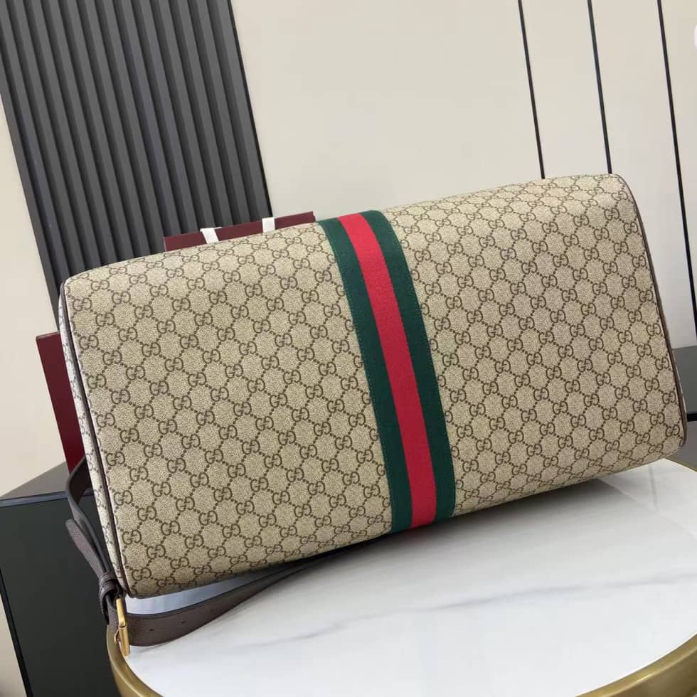 Gucci Savoy Canvas Large Duffle Bag Beige 834458_2_160668 Gucci Savoy Canvas Large Duffle Bag Beige 834458