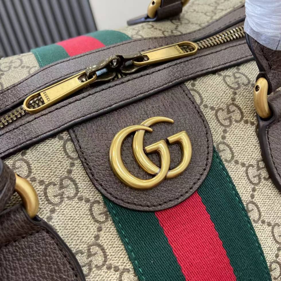 Gucci Savoy Canvas Large Duffle Bag Beige 834458_4_160668 Gucci Savoy Canvas Large Duffle Bag Beige 834458