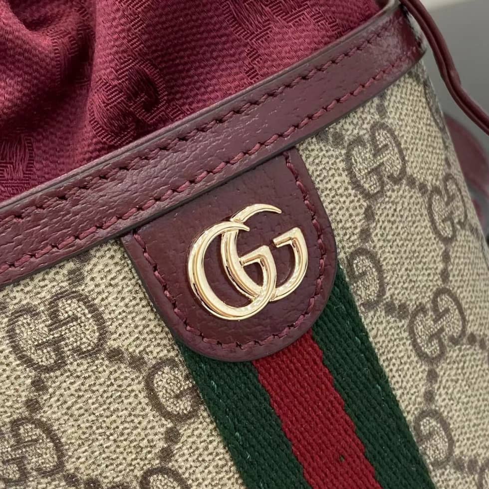 Gucci Ophidia Canvas Mini Brown Bucket Bag 838462_5_160678 Gucci Ophidia Canvas Mini Brown Bucket Bag 838462