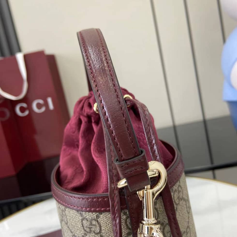 Gucci Ophidia Canvas Mini Brown Bucket Bag 838462_6_160678 Gucci Ophidia Canvas Mini Brown Bucket Bag 838462