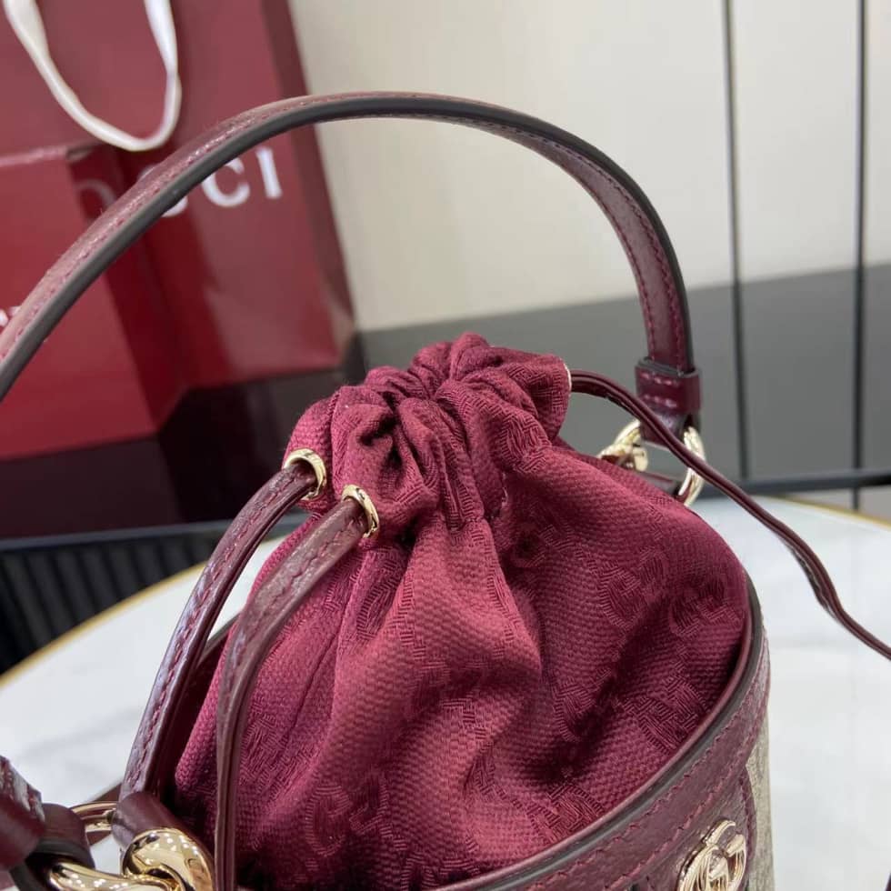 Gucci Ophidia Canvas Mini Brown Bucket Bag 838462_7_160678 Gucci Ophidia Canvas Mini Brown Bucket Bag 838462