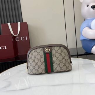 Gucci Ophidia Canvas Small Brown Cosmetic Case