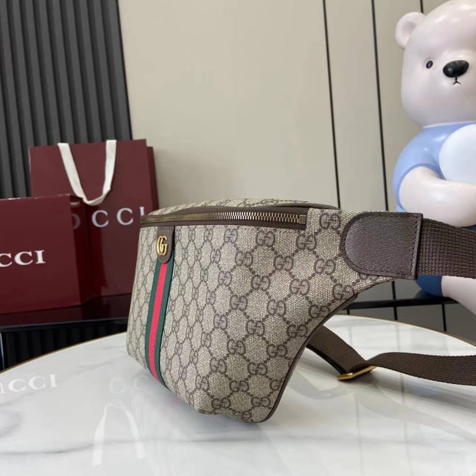 Gucci Ophidia Canvas Brown Belt Bag 839104_2_160698 Gucci Ophidia Canvas Brown Belt Bag 839104