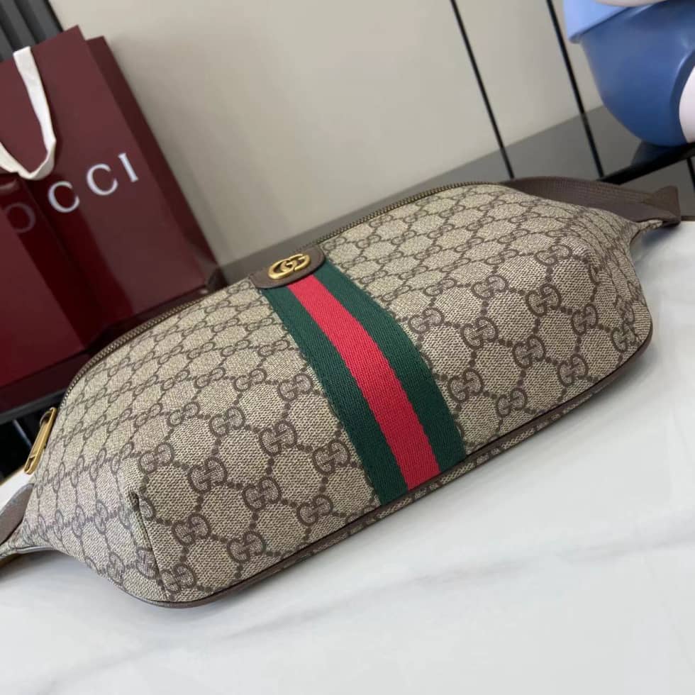 Gucci Ophidia Canvas Brown Belt Bag 839104_3_160698 Gucci Ophidia Canvas Brown Belt Bag 839104