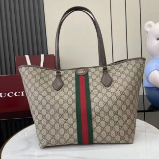 Gucci Ophidia Canvas Large Brown Tote Bag 836829