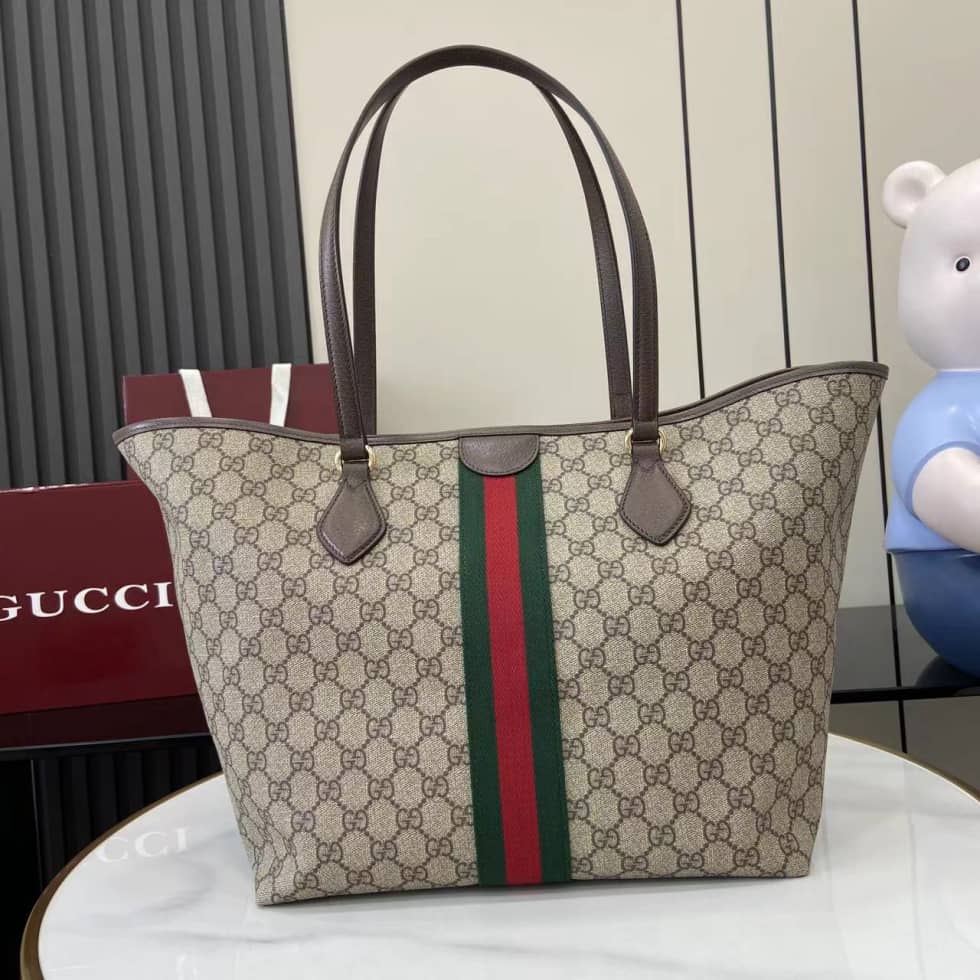 Gucci Ophidia Canvas Large Brown Tote Bag 836829_1_160708 Gucci Ophidia Canvas Large Brown Tote Bag 836829
