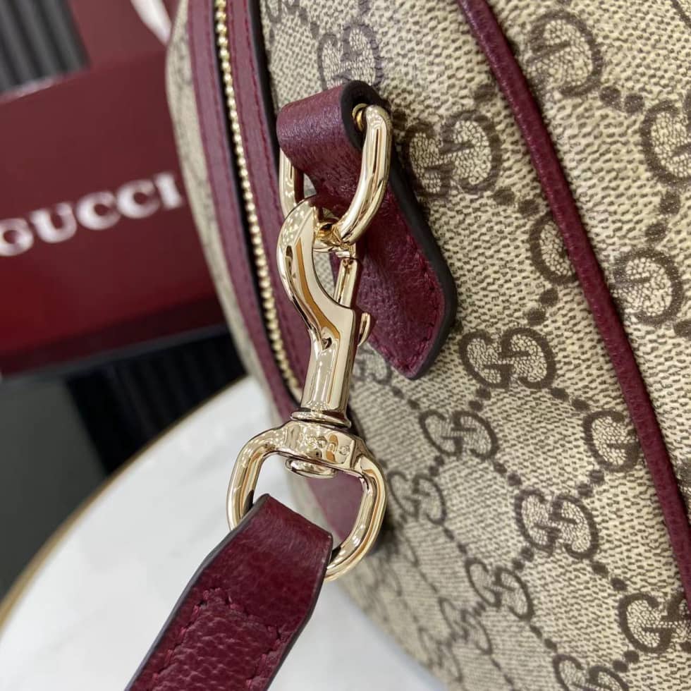 Gucci Ophidia Canvas Large Red Brown Boston Bag_6_160738 Gucci Ophidia Canvas Large Red Brown Boston Bag
