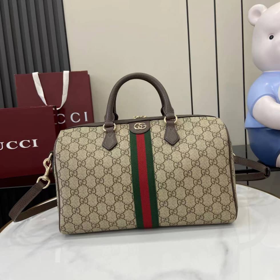 Gucci Ophidia Canvas Large Brown Boston Bag_10_160748 Gucci Ophidia Canvas Large Brown Boston Bag