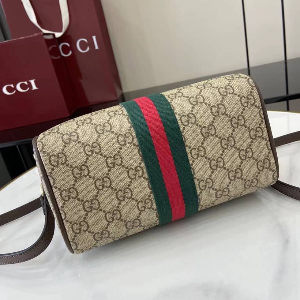 Gucci Ophidia Canvas Small Brown Boston Bag_3_160768 Gucci Ophidia Canvas Small Brown Boston Bag