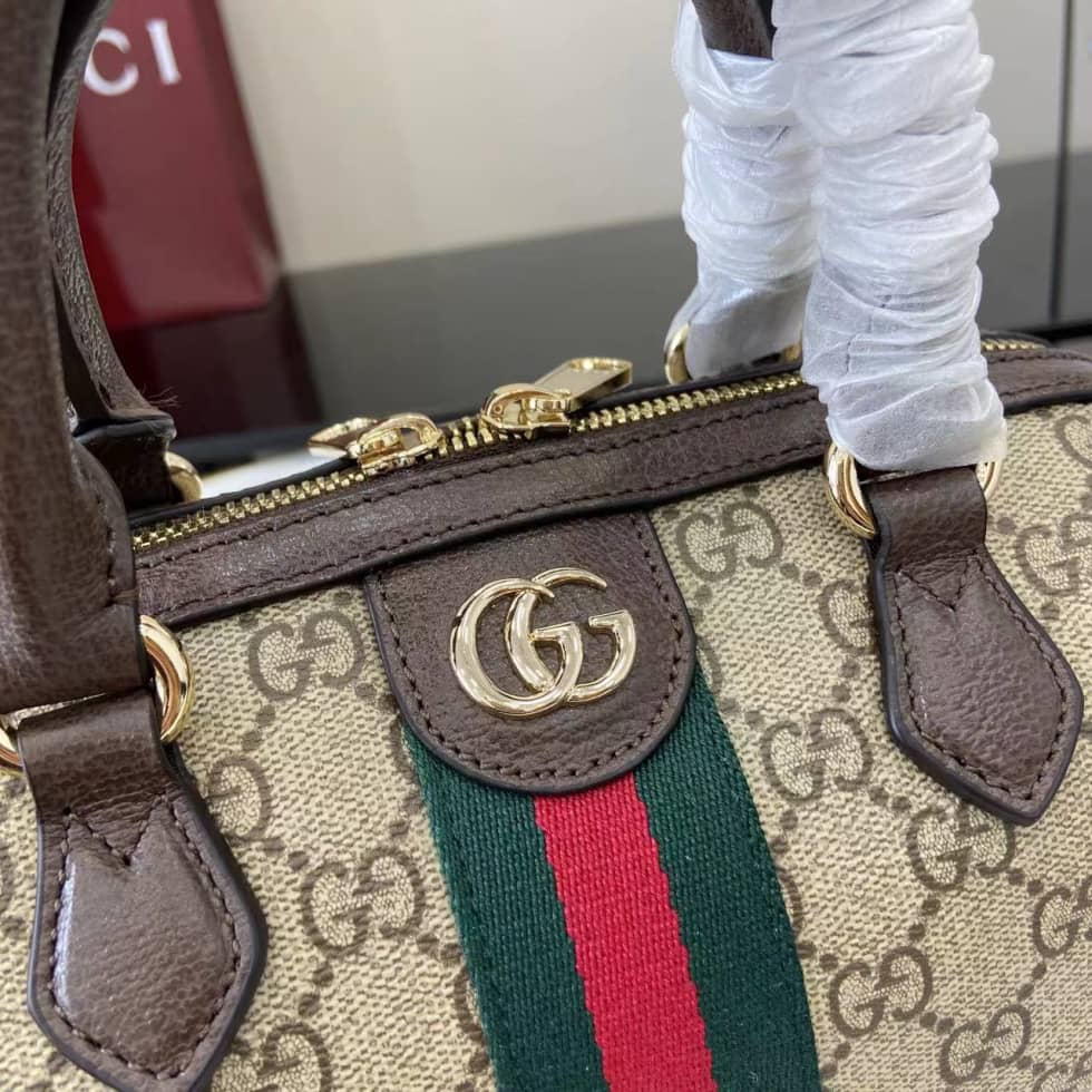 Gucci Ophidia Canvas Small Brown Boston Bag_4_160768 Gucci Ophidia Canvas Small Brown Boston Bag
