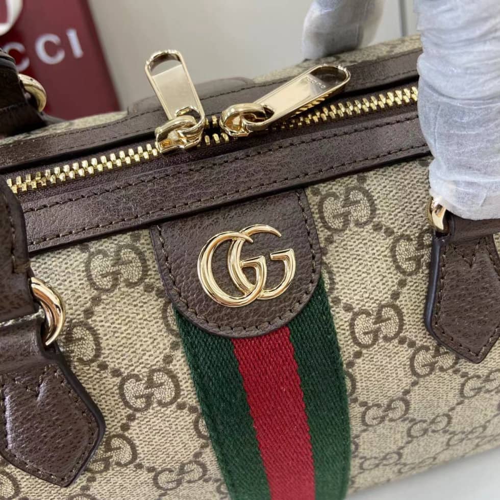 Gucci Ophidia Canvas Medium Brown Boston Bag_4_160788 Gucci Ophidia Canvas Medium Brown Boston Bag
