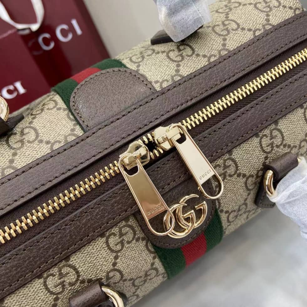 Gucci Ophidia Canvas Medium Brown Boston Bag_5_160788 Gucci Ophidia Canvas Medium Brown Boston Bag
