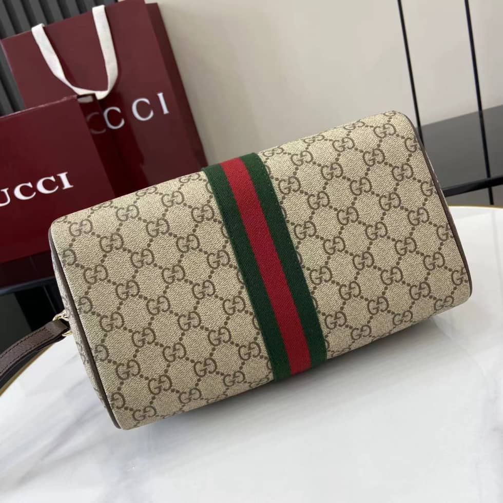 Gucci Ophidia Canvas Medium Brown Boston Bag_6_160788 Gucci Ophidia Canvas Medium Brown Boston Bag