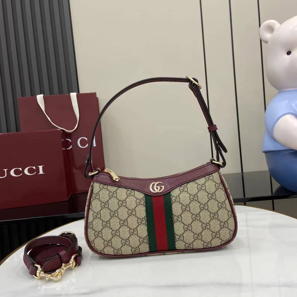 Gucci Ophidia Small Brown Red Shoulder Bag 841341_10_160818 Gucci Ophidia Small Brown Red Shoulder Bag 841341