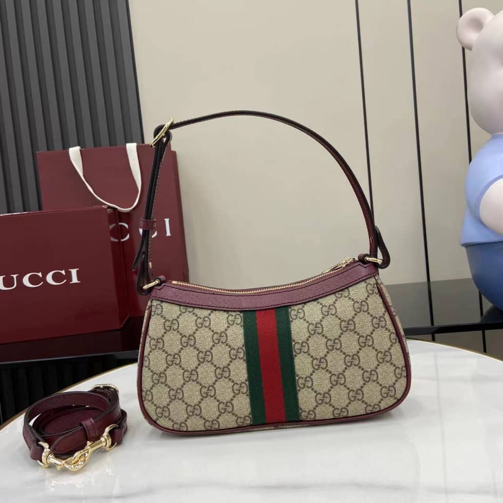 Gucci Ophidia Small Brown Red Shoulder Bag 841341_1_160818 Gucci Ophidia Small Brown Red Shoulder Bag 841341