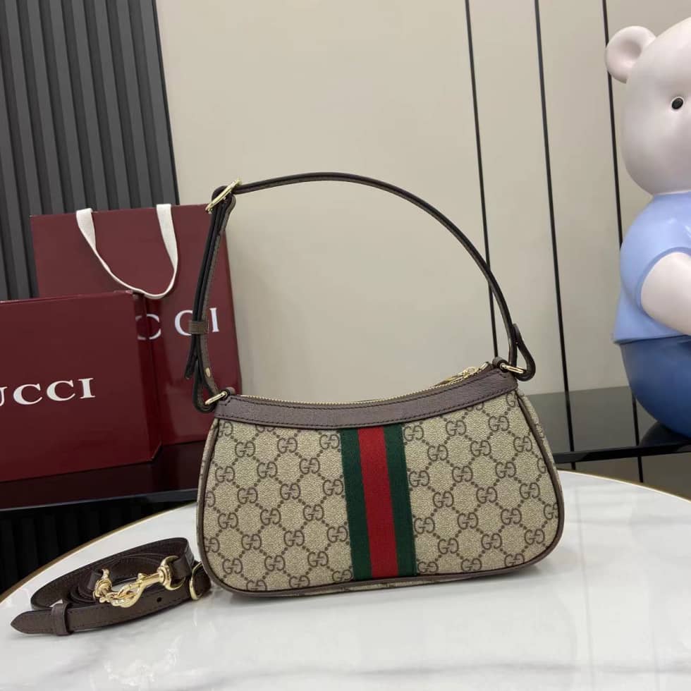 Gucci Ophidia Canvas Small Brown Shoulder Bag_1_160828 Gucci Ophidia Canvas Small Brown Shoulder Bag