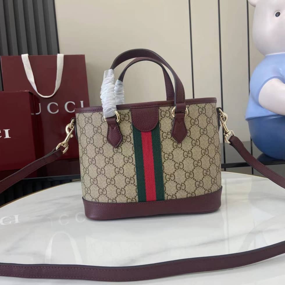 Gucci Ophidia Small Brown Red Tote Bag 836848_1_160858 Gucci Ophidia Small Brown Red Tote Bag 836848
