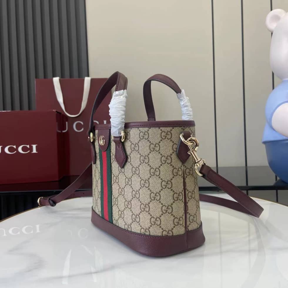 Gucci Ophidia Small Brown Red Tote Bag 836848_2_160858 Gucci Ophidia Small Brown Red Tote Bag 836848