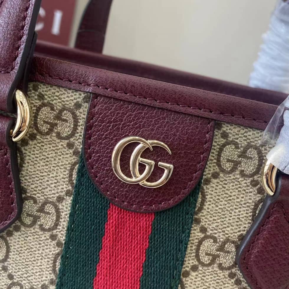 Gucci Ophidia Small Brown Red Tote Bag 836848_4_160858 Gucci Ophidia Small Brown Red Tote Bag 836848