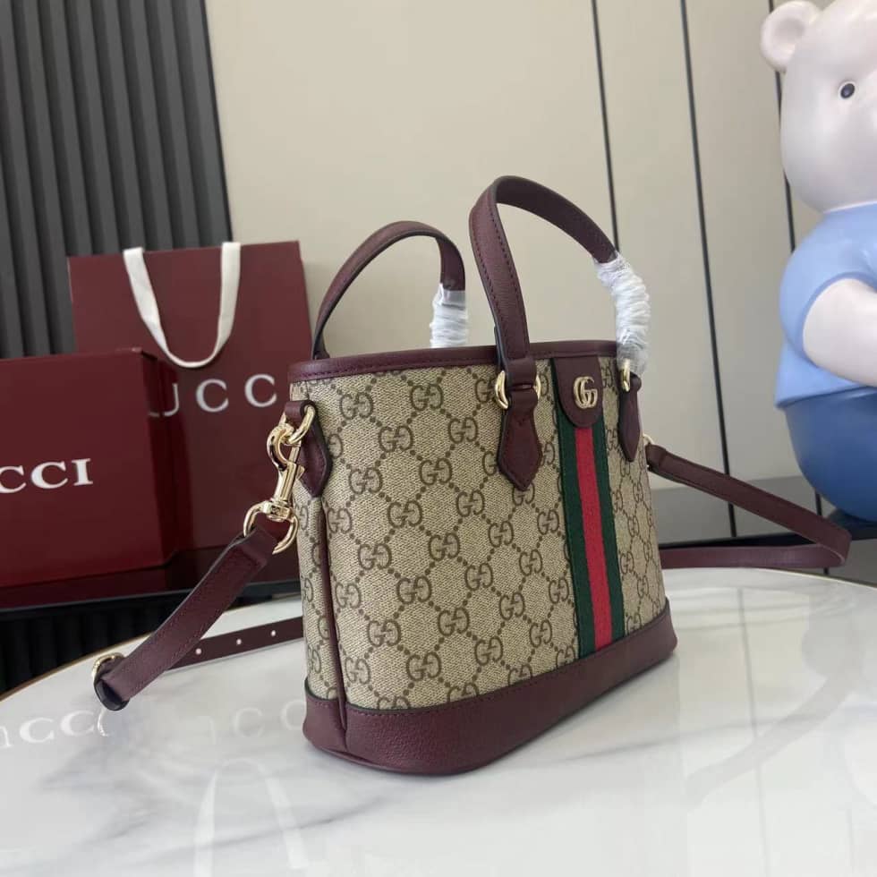 Gucci Ophidia Small Brown Red Tote Bag 836848_6_160858 Gucci Ophidia Small Brown Red Tote Bag 836848