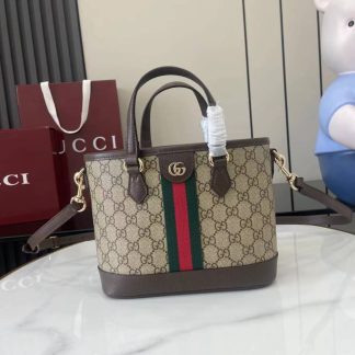 Gucci Ophidia Canvas Small Brown Tote Bag 836848