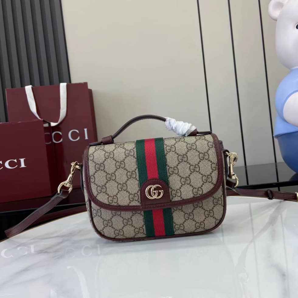 Gucci Ophidia Small Brown Red Top Handle Bag_10_160878 Gucci Ophidia Small Brown Red Top Handle Bag