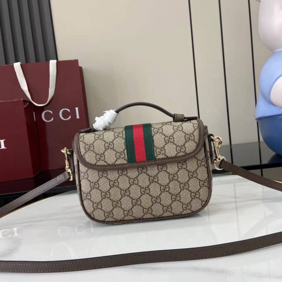 Gucci Ophidia Canvas Small Brown Top Handle Bag_1_160888 Gucci Ophidia Canvas Small Brown Top Handle Bag