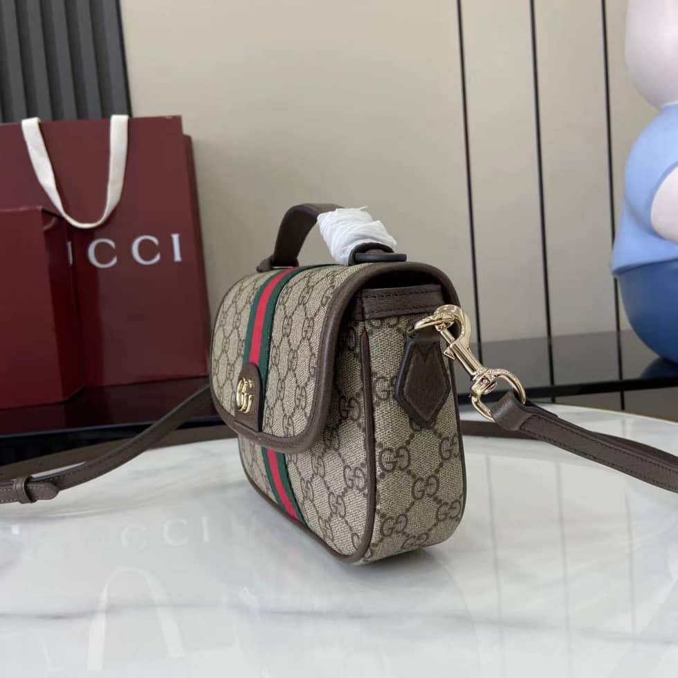 Gucci Ophidia Canvas Small Brown Top Handle Bag_2_160888 Gucci Ophidia Canvas Small Brown Top Handle Bag