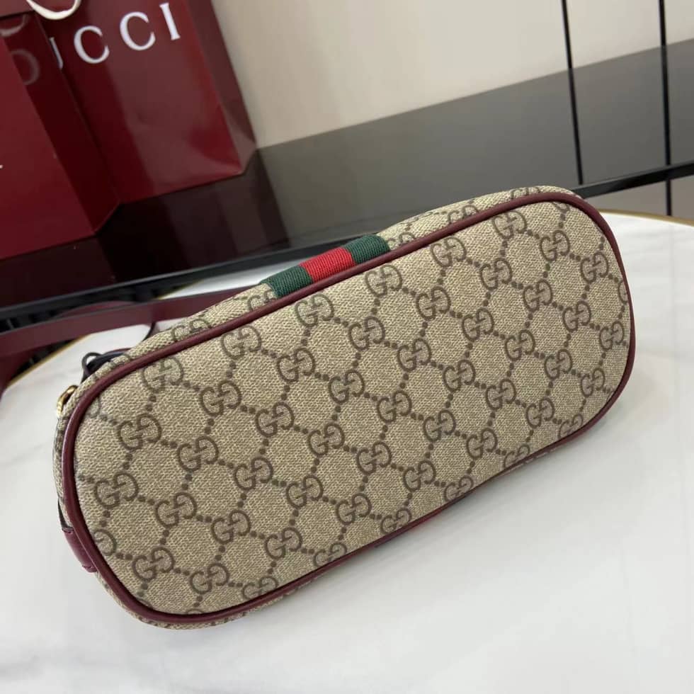 Gucci Ophidia Small Brown Red Shoulder Bag 836872_3_160918 Gucci Ophidia Small Brown Red Shoulder Bag 836872