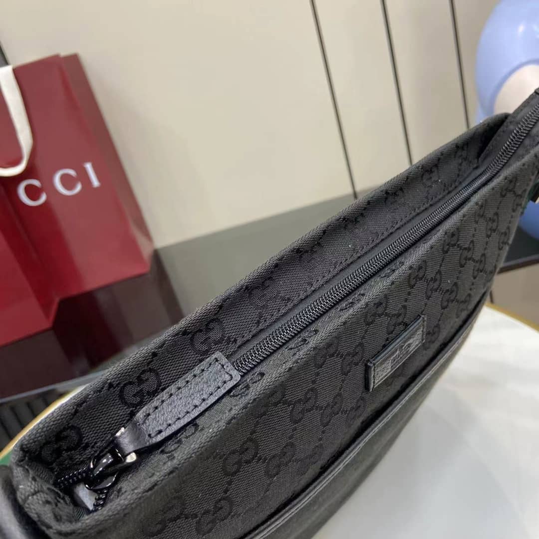 Gucci Mens GG Canvas Black Messenger Bag 189751_6_160968 Gucci Mens GG Canvas Black Messenger Bag 189751