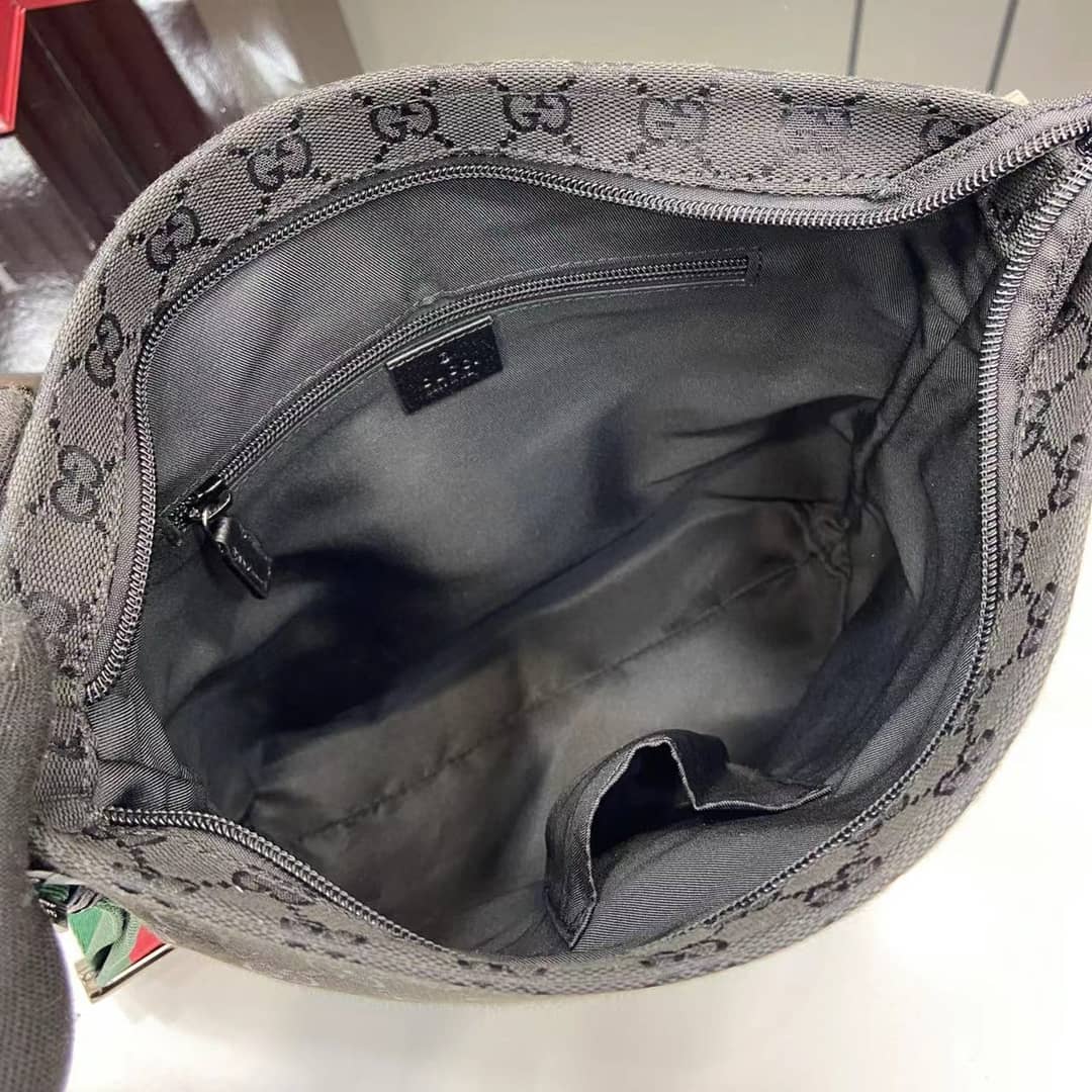 Gucci Mens GG Canvas Black Messenger Bag 189751_7_160968 Gucci Mens GG Canvas Black Messenger Bag 189751