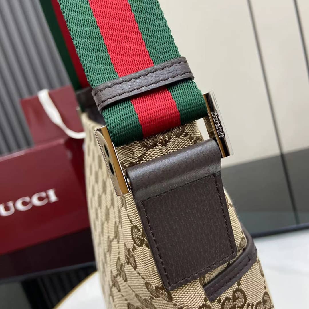 Gucci Mens GG Medium Beige Messenger Bag 189751_5_160978 Gucci Mens GG Medium Beige Messenger Bag 189751