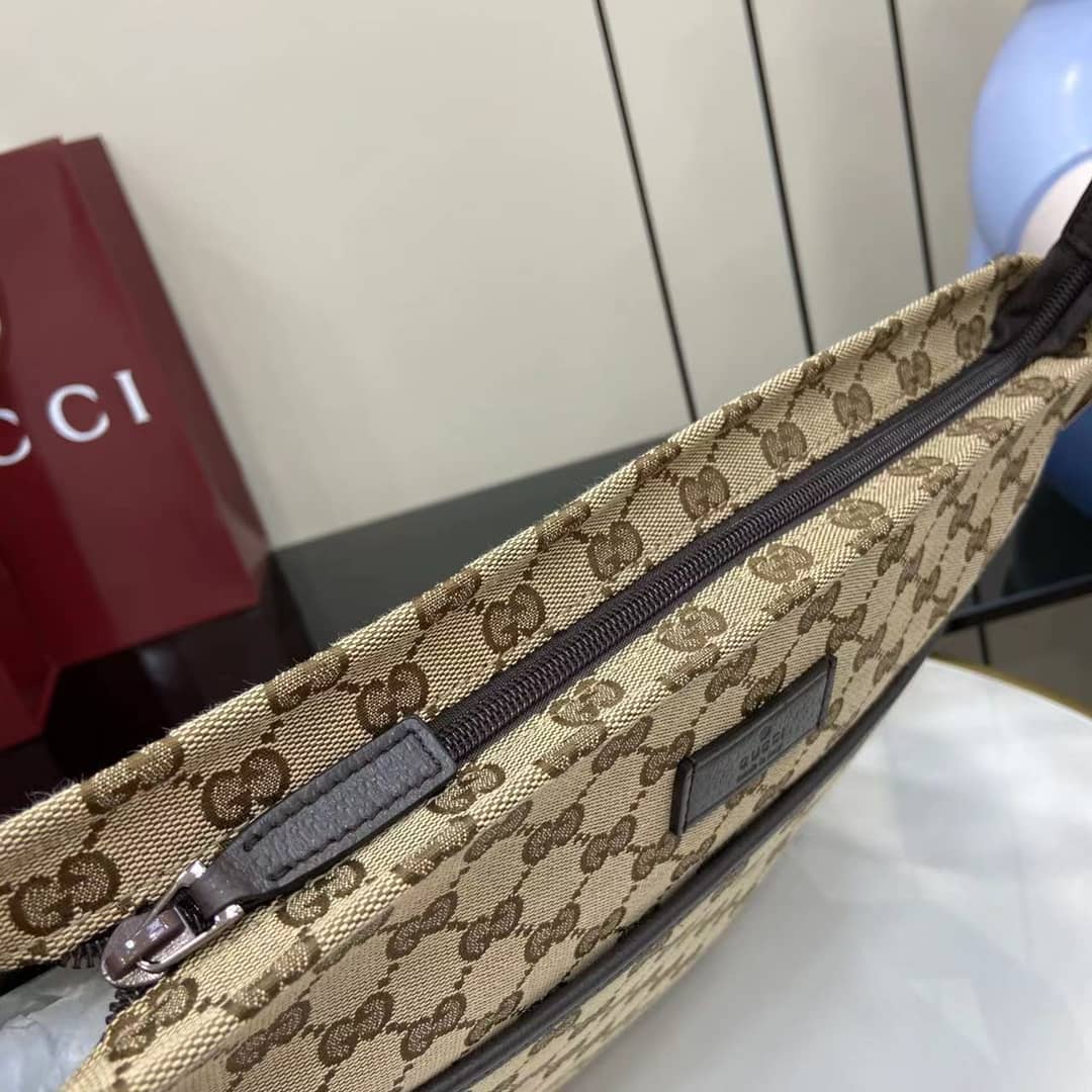Gucci Mens GG Medium Beige Messenger Bag 189751_6_160978 Gucci Mens GG Medium Beige Messenger Bag 189751