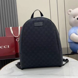 Gucci GG Canvas Medium Black Backpack 449906