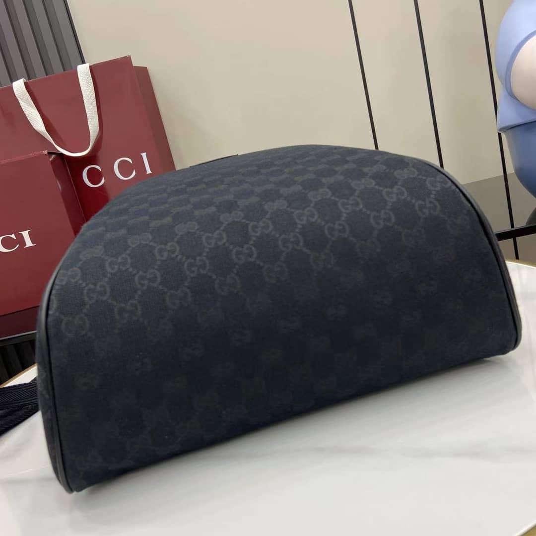 Gucci GG Canvas Medium Black Backpack 449906_3_161008 Gucci GG Canvas Medium Black Backpack 449906