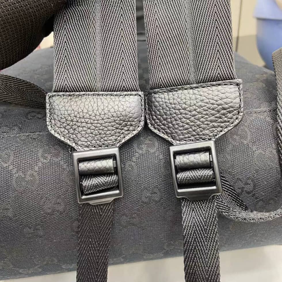 Gucci GG Canvas Medium Black Backpack 449906_6_161008 Gucci GG Canvas Medium Black Backpack 449906