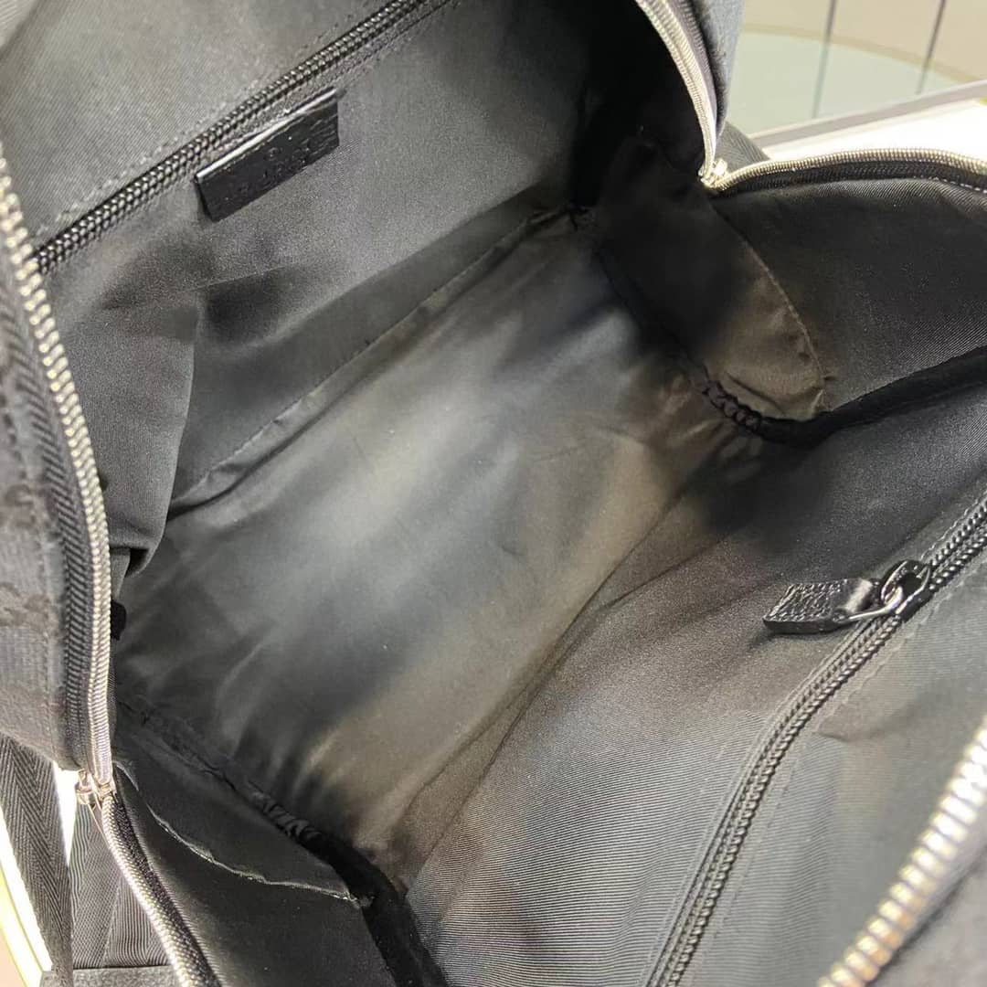 Gucci GG Canvas Medium Black Backpack 449906_7_161008 Gucci GG Canvas Medium Black Backpack 449906