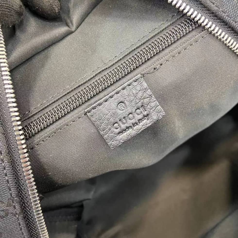 Gucci GG Canvas Medium Black Backpack 449906_8_161008 Gucci GG Canvas Medium Black Backpack 449906