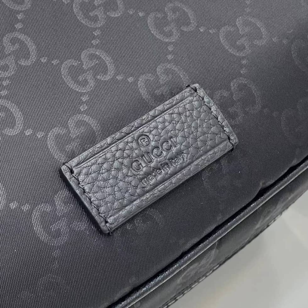 Gucci Mens GG Small Black Shoulder Bag 449182_4_161018 Gucci Mens GG Small Black Shoulder Bag 449182