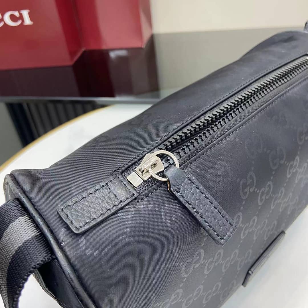 Gucci Mens GG Small Black Shoulder Bag 449182_7_161018 Gucci Mens GG Small Black Shoulder Bag 449182