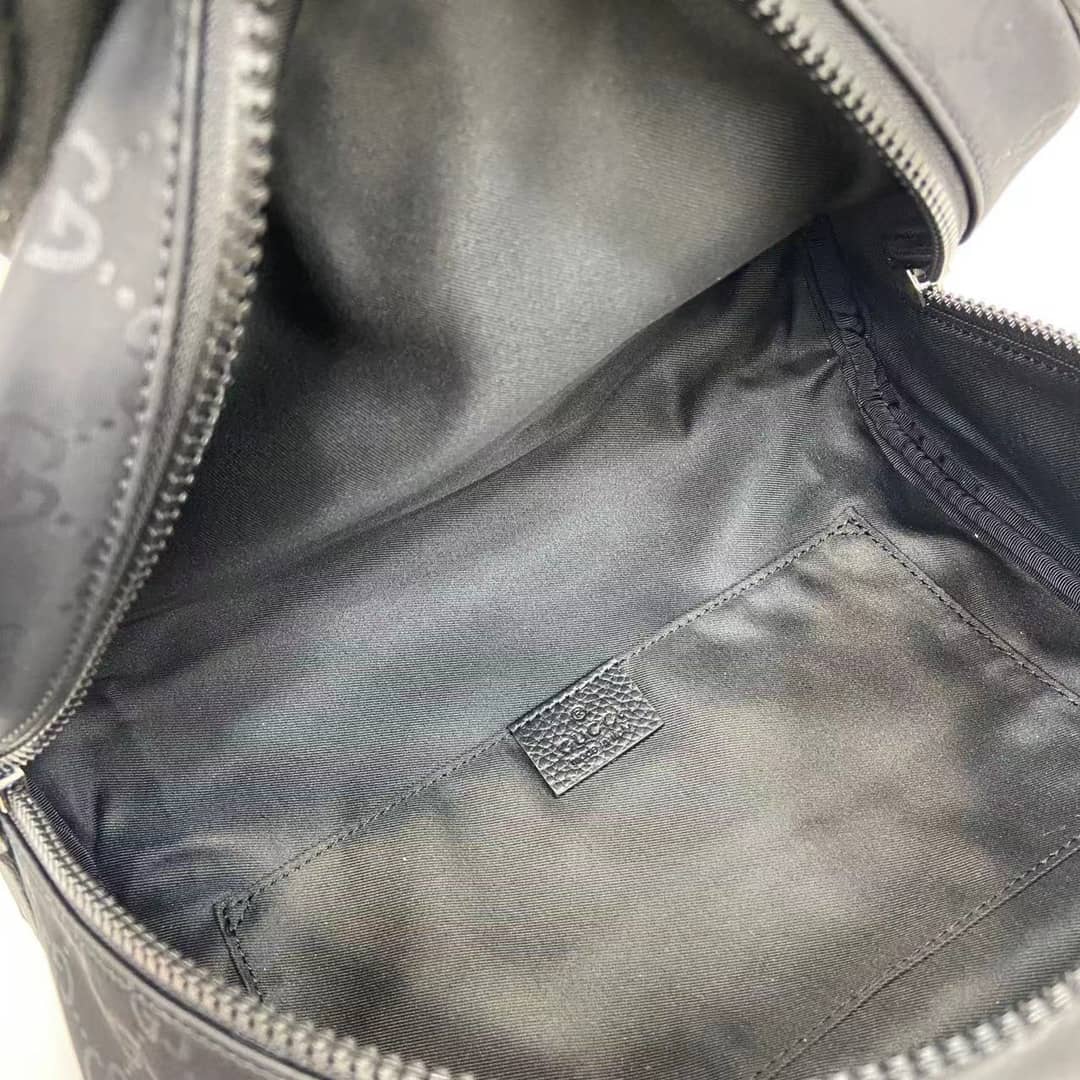 Gucci Mens GG Small Black Shoulder Bag 449182_8_161018 Gucci Mens GG Small Black Shoulder Bag 449182