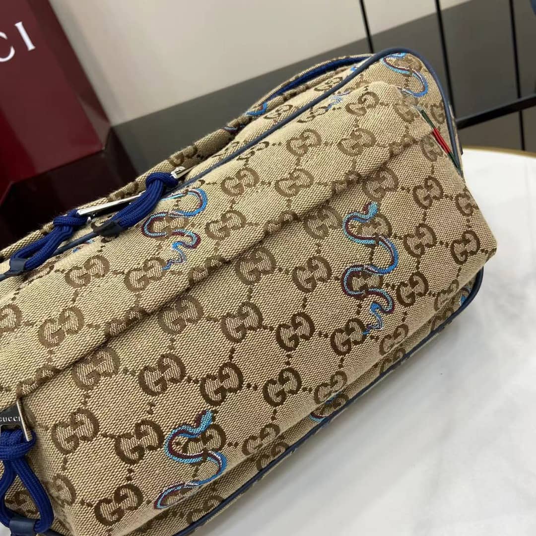 Gucci Mens GG Snake Large Sling Bag 802096_3_161058 Gucci Mens GG Snake Large Sling Bag 802096