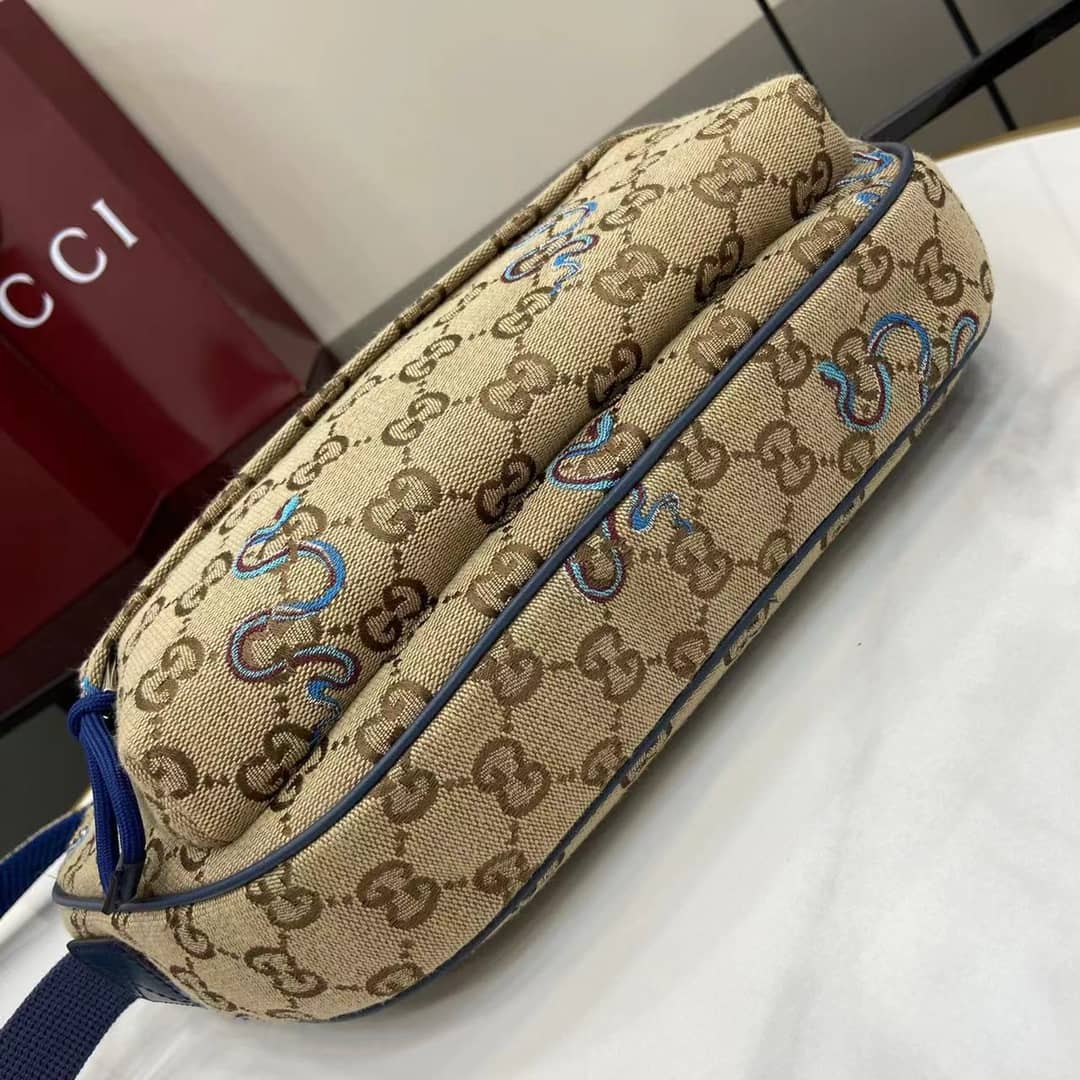 Gucci Mens GG Snake Large Sling Bag 802096_7_161058 Gucci Mens GG Snake Large Sling Bag 802096